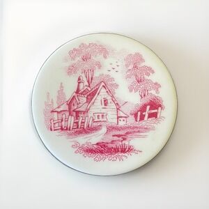 Vintage SPODE Trinket pill Box cottage core country side England Bone China